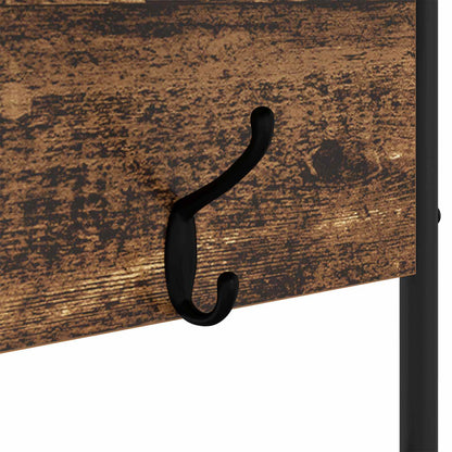 Coat Stand with Shoes Bench Old Wood 100 x 32 x 180.5 cm