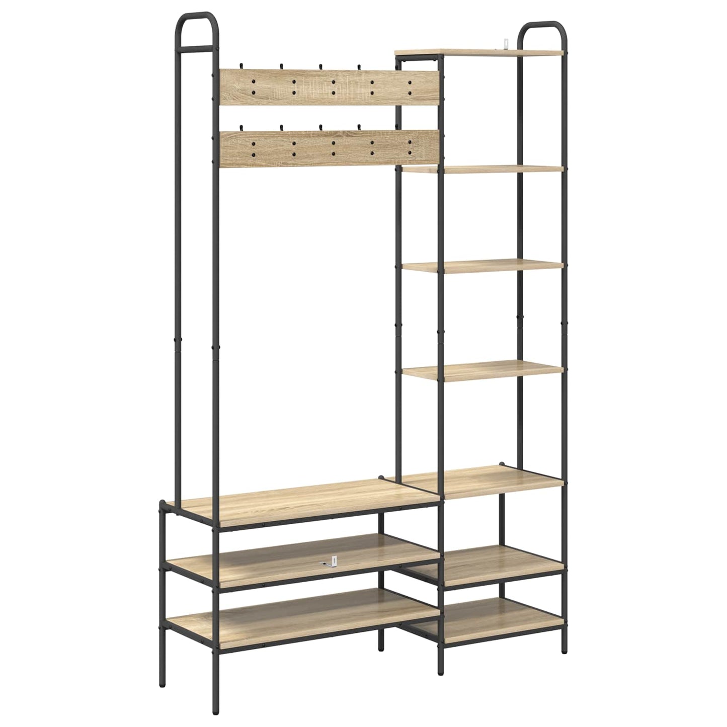 Coat Stand with Shoes Bench Sonoma Oak 120.5 x 34 x 190 cm