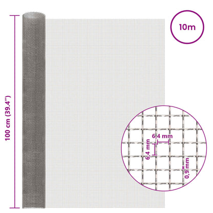 Mesh Screen 100 x 1000 cm 3 Mesh Stainless Steel 201 Silver