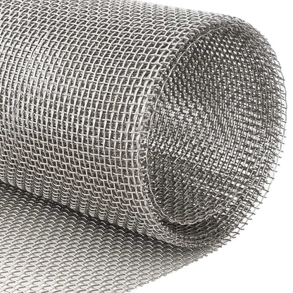 Mesh Screen 40 x 1000 cm 6 Mesh Stainless Steel 201 Silver