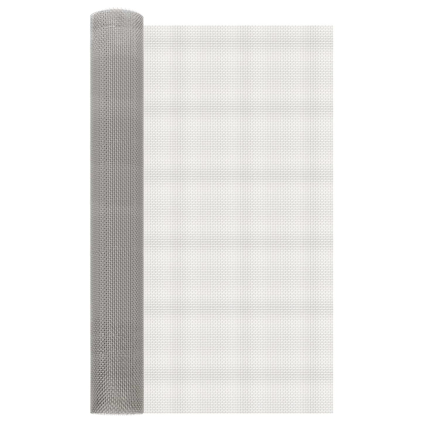 Mesh Screen 80 x 1000 cm 6 Mesh Stainless Steel 201 Silver