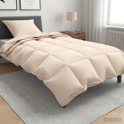 Duvet 155 x 200 cm All Seasons Kapok Fiber Beige