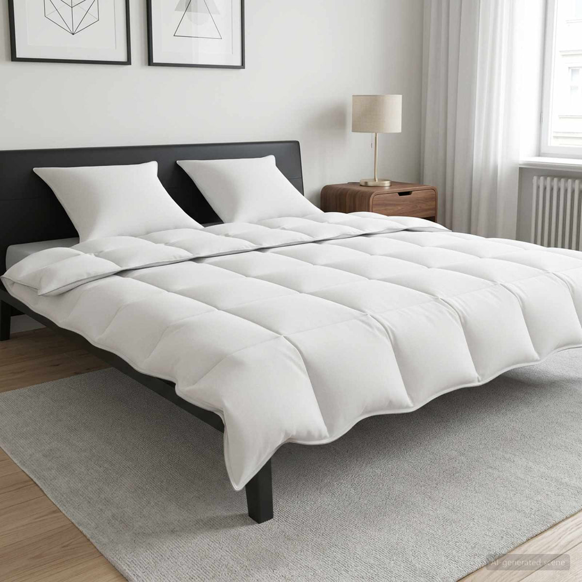 Duvet White 240 x 260 cm Bamboo Fiber