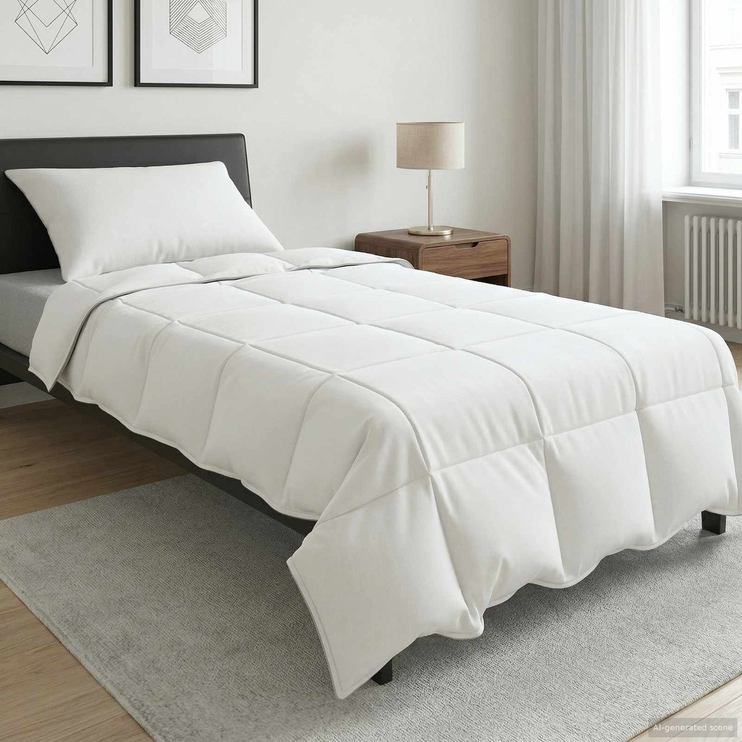 Summer Duvet White 140 x 220 cm Bamboo Fiber
