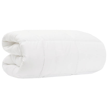 Duvet and Bed Pillow Set White 135 x 220 cm Bamboo Fiber