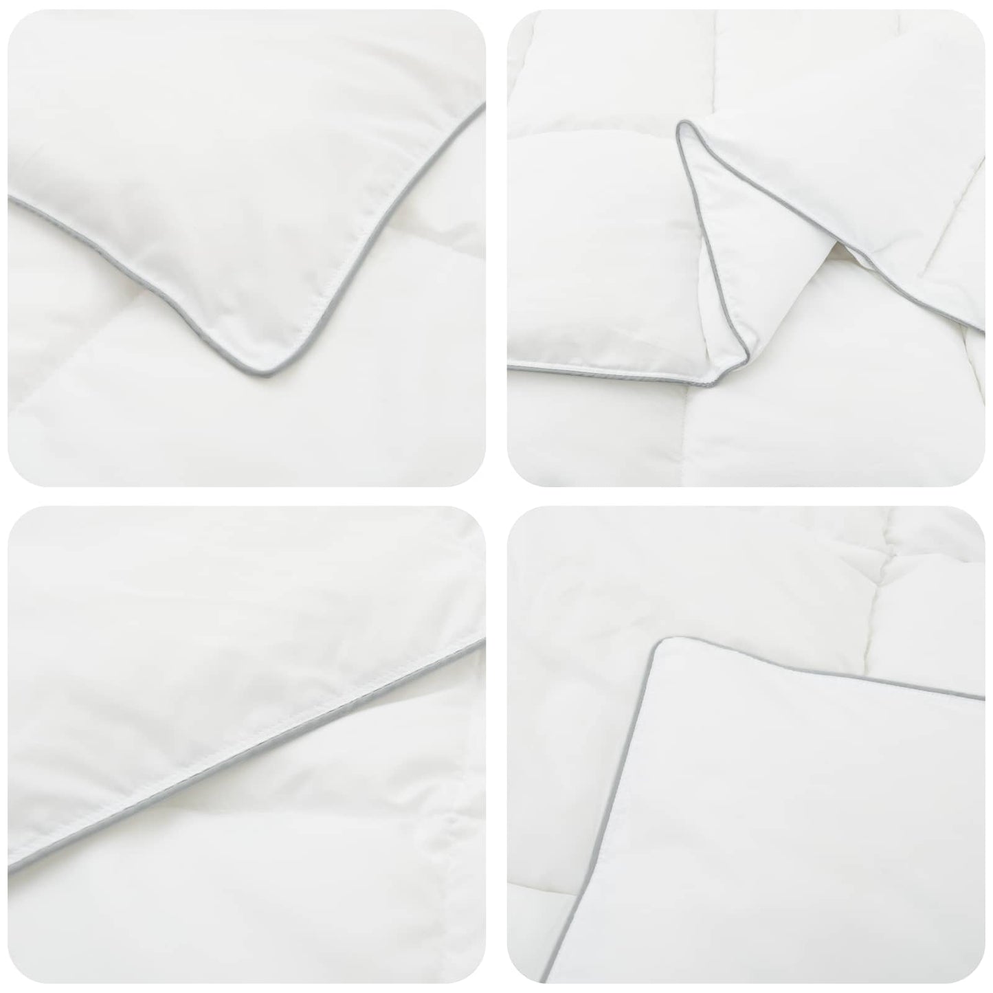 Duvet and Bed Pillow Set White 200 x 220 cm Bamboo Fiber