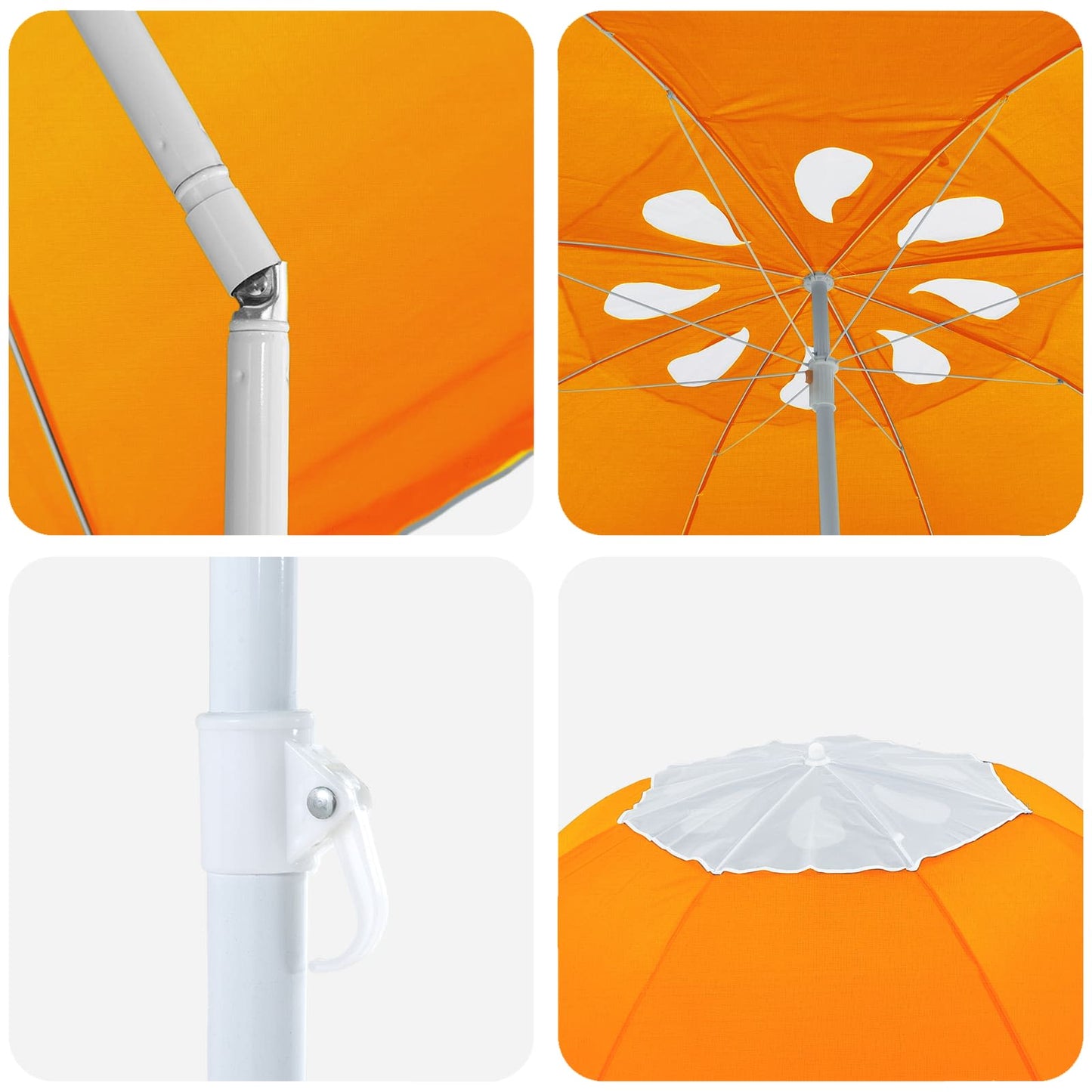 Garden Parasol 160 cm 170T Polyester Orange