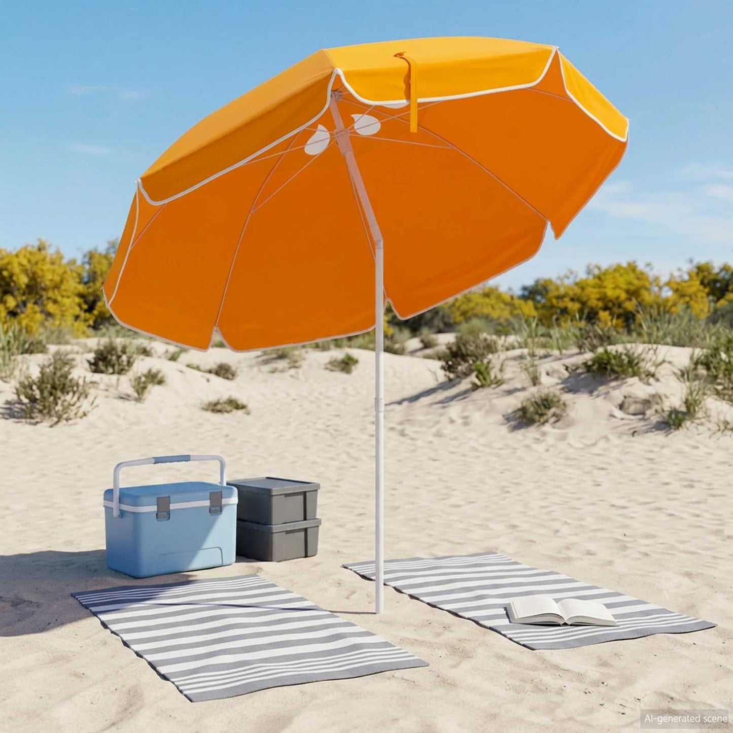 Garden Parasol 160 cm 170T Polyester Orange