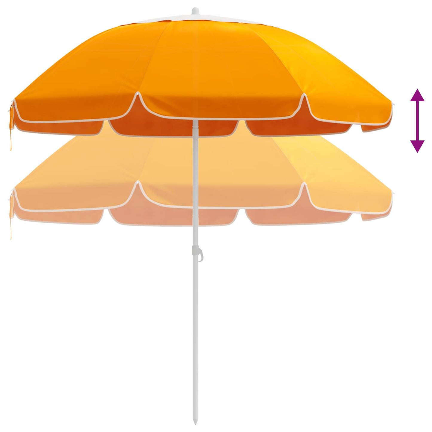 Garden Parasol 160 cm 170T Polyester Orange