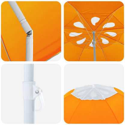 Garden Parasol 240 cm 170T Polyester Orange
