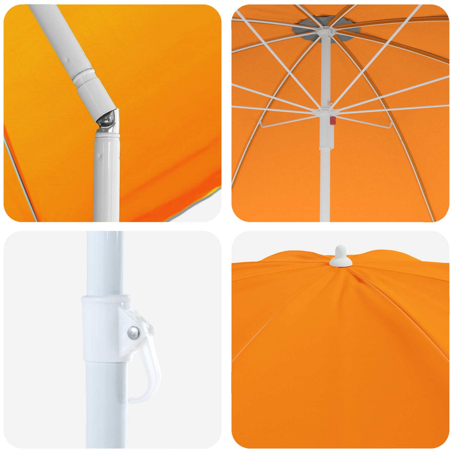 Garden Parasol 160 cm 170T Polyester Orange