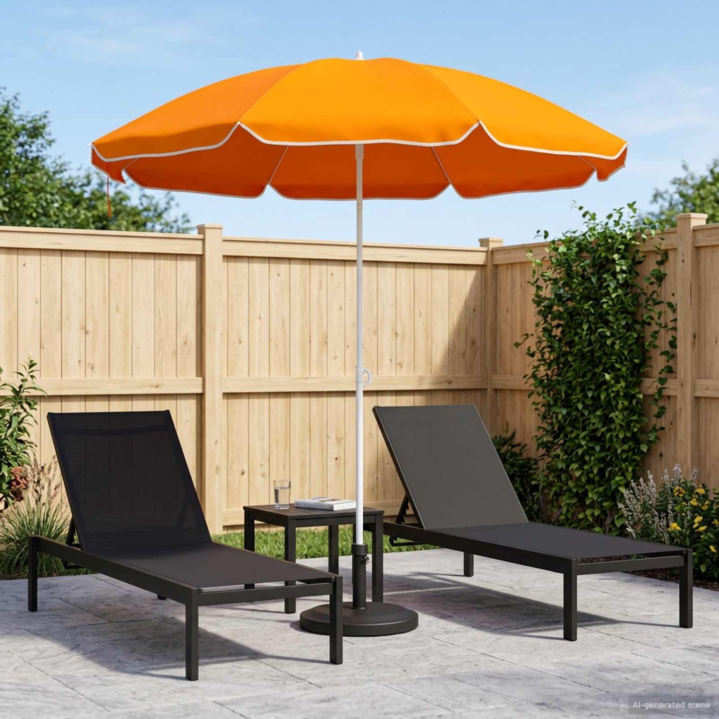 Garden Parasol 160 cm 170T Polyester Orange