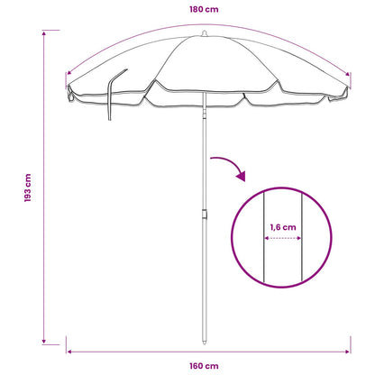 Garden Parasol 160 cm 170T Polyester Orange