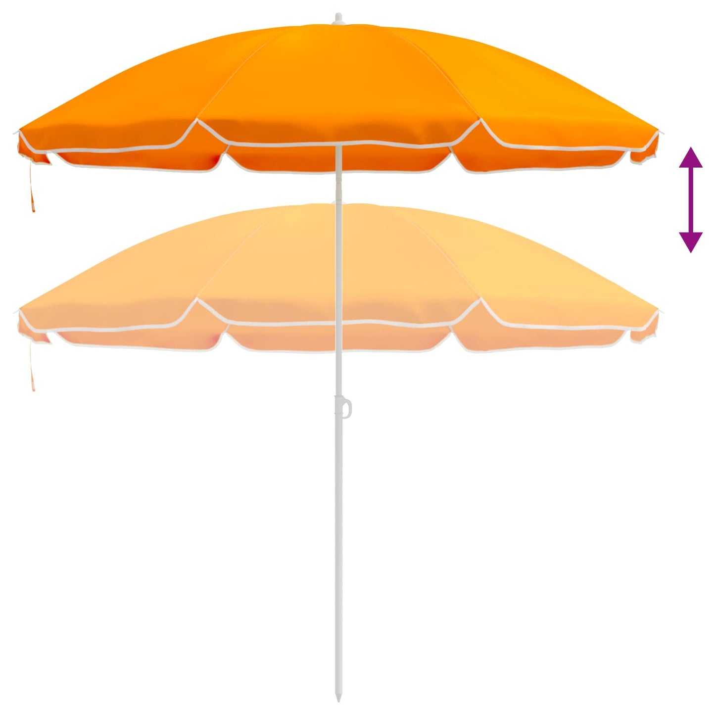 Garden Parasol 240 cm 170T Polyester Orange