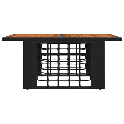 Garden Table Black and Natural 100 x 55 x 37 cm