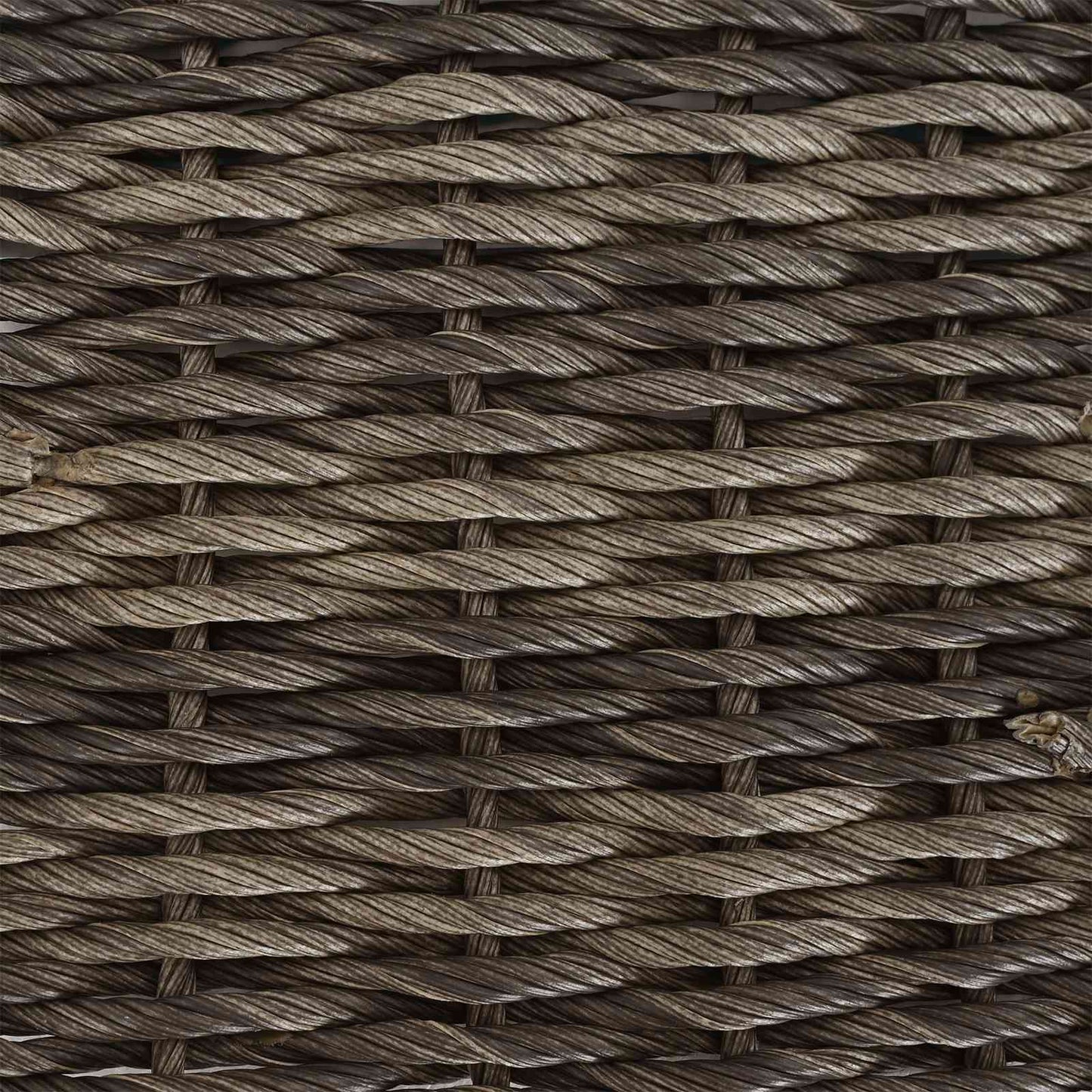 Garden Table Grey and Black 55 x 55 x 37 cm PE Rattan and Glass