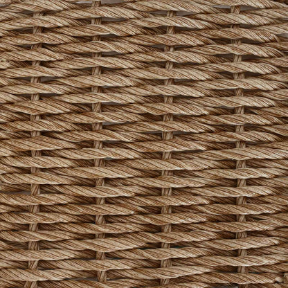 Garden Table Beige 100 x 55 x 37 cm PE Rattan and Glass