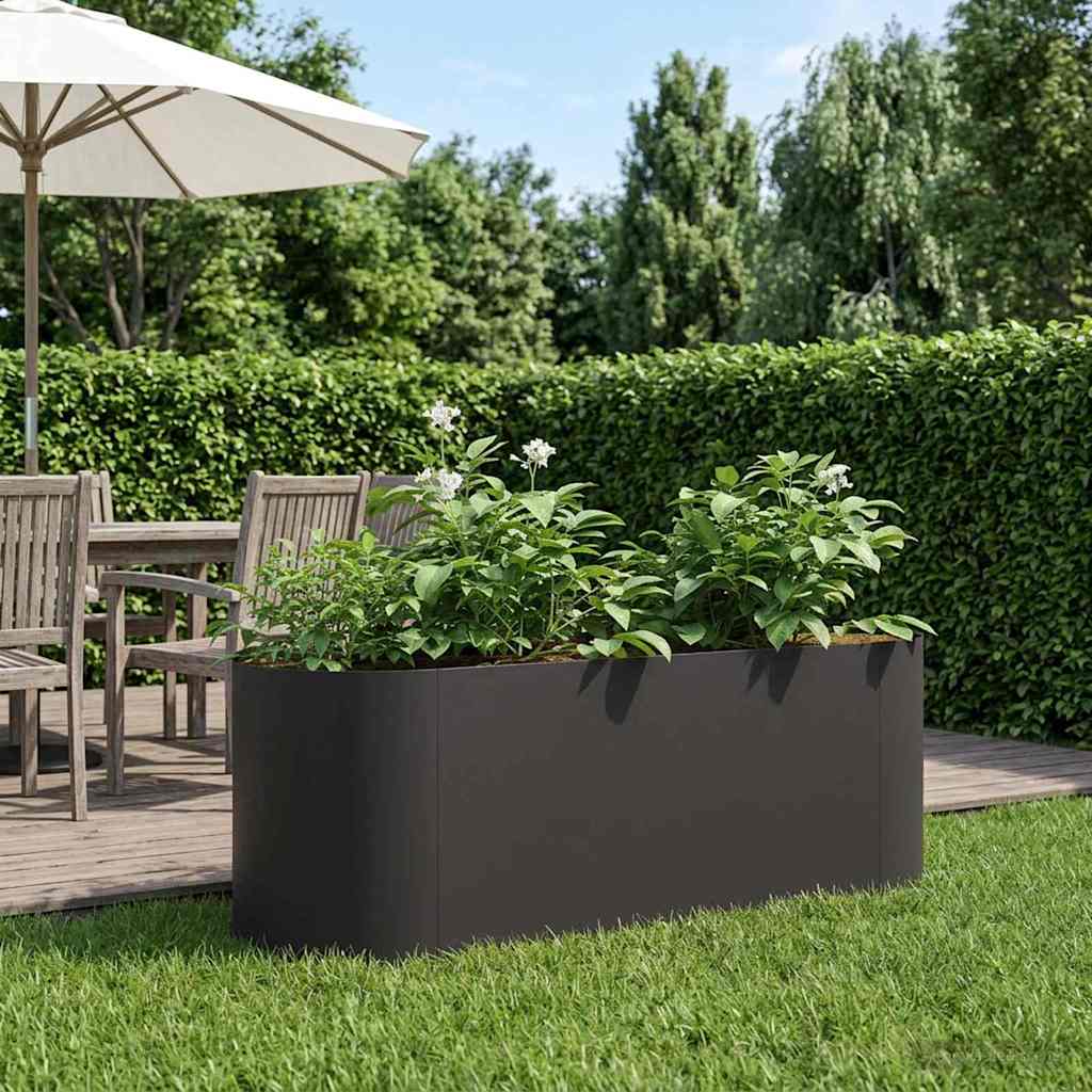 Raised Garden Bed Black 120 x 40 x 40 cm Steel