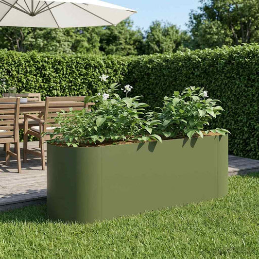 Raised Garden Bed Olive Green 120 x 40x 40 cm