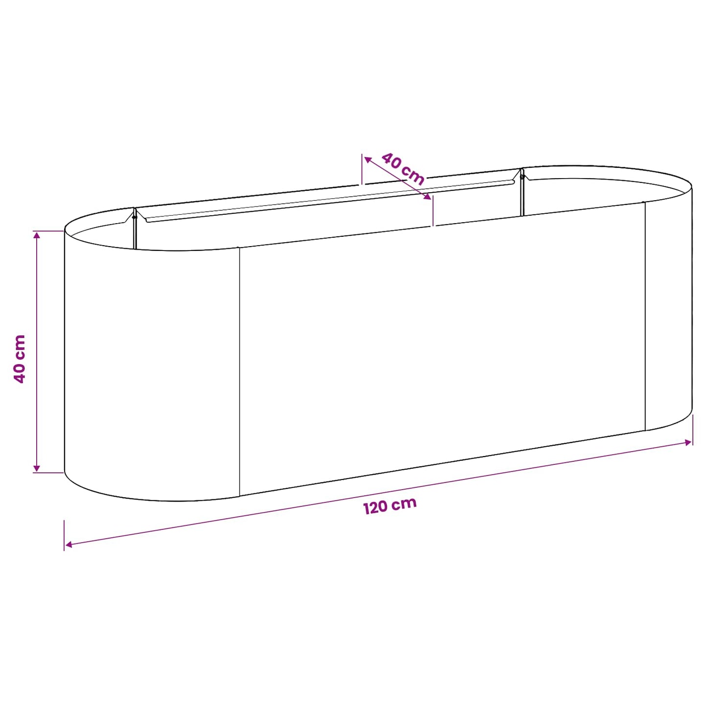 Raised Garden Bed Olive Green 120 x 40x 40 cm