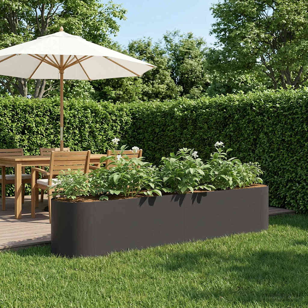 Raised Garden Bed Black 200 x 40x 40 cm