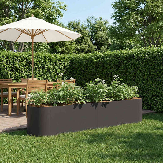 Raised Garden Bed Black 200 x 40x 40 cm