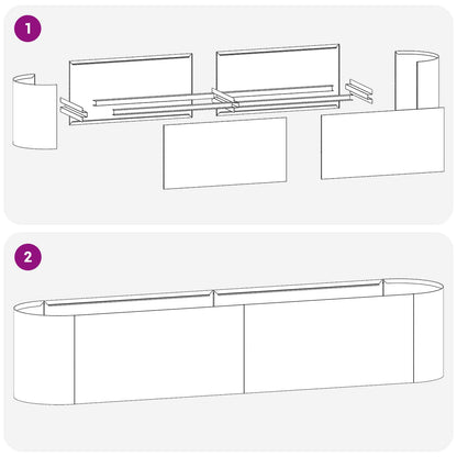 Raised Garden Bed White 200 x 40x 40 cm
