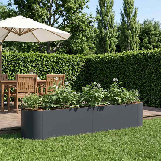 Raised Garden Bed Anthracite 200 x 40x 40 cm