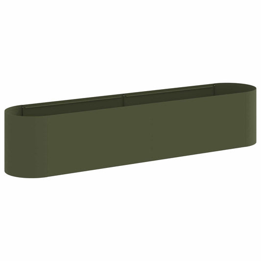 Raised Garden Bed Olive Green 200 x 40x 40 cm