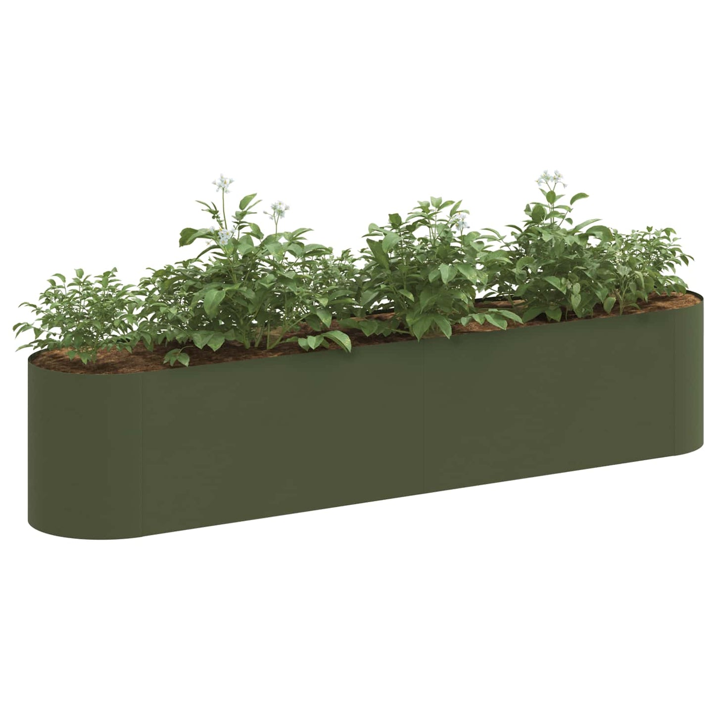 Raised Garden Bed Olive Green 200 x 40x 40 cm