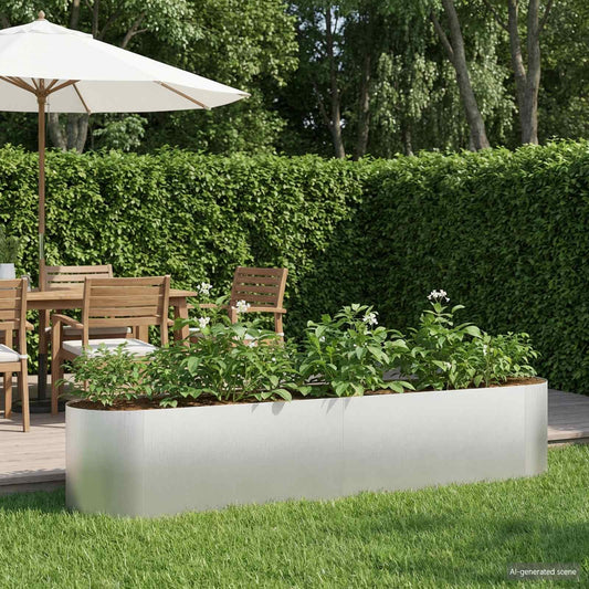 Raised Garden Bed Stainless Steel 200 x 40x 40 cm