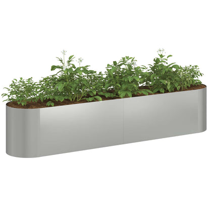 Raised Garden Bed Galvanised Steel 200 x 40x 40 cm