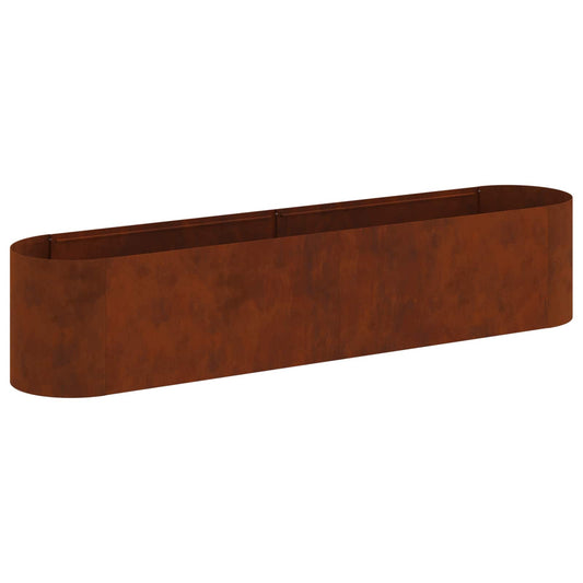 Raised Garden Bed Weathering Steel 200 x 40x 40 cm
