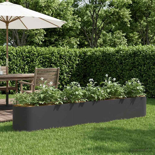 Raised Garden Bed Black 280 x 40x 40 cm