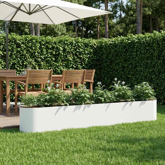 Raised Garden Bed White 280 x 40x 40 cm