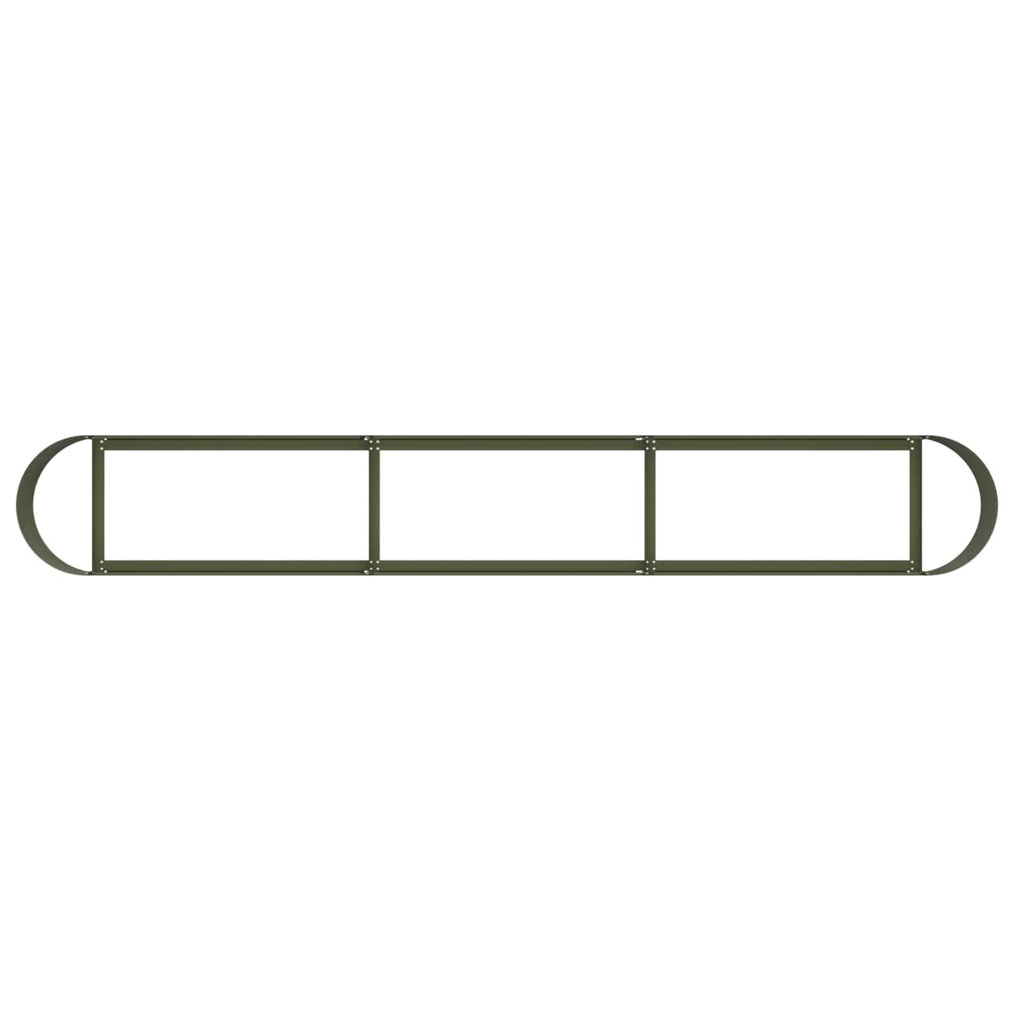 Raised Garden Bed Olive Green 280 x 40x 40 cm