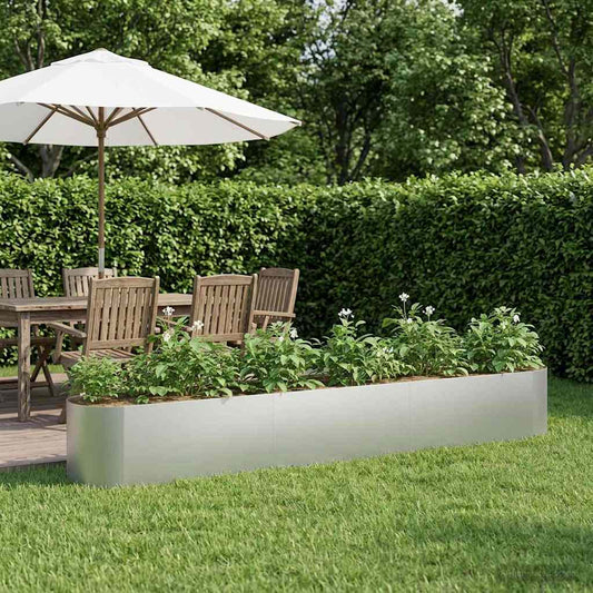 Raised Garden Bed Galvanised Steel 280 x 40x 40 cm