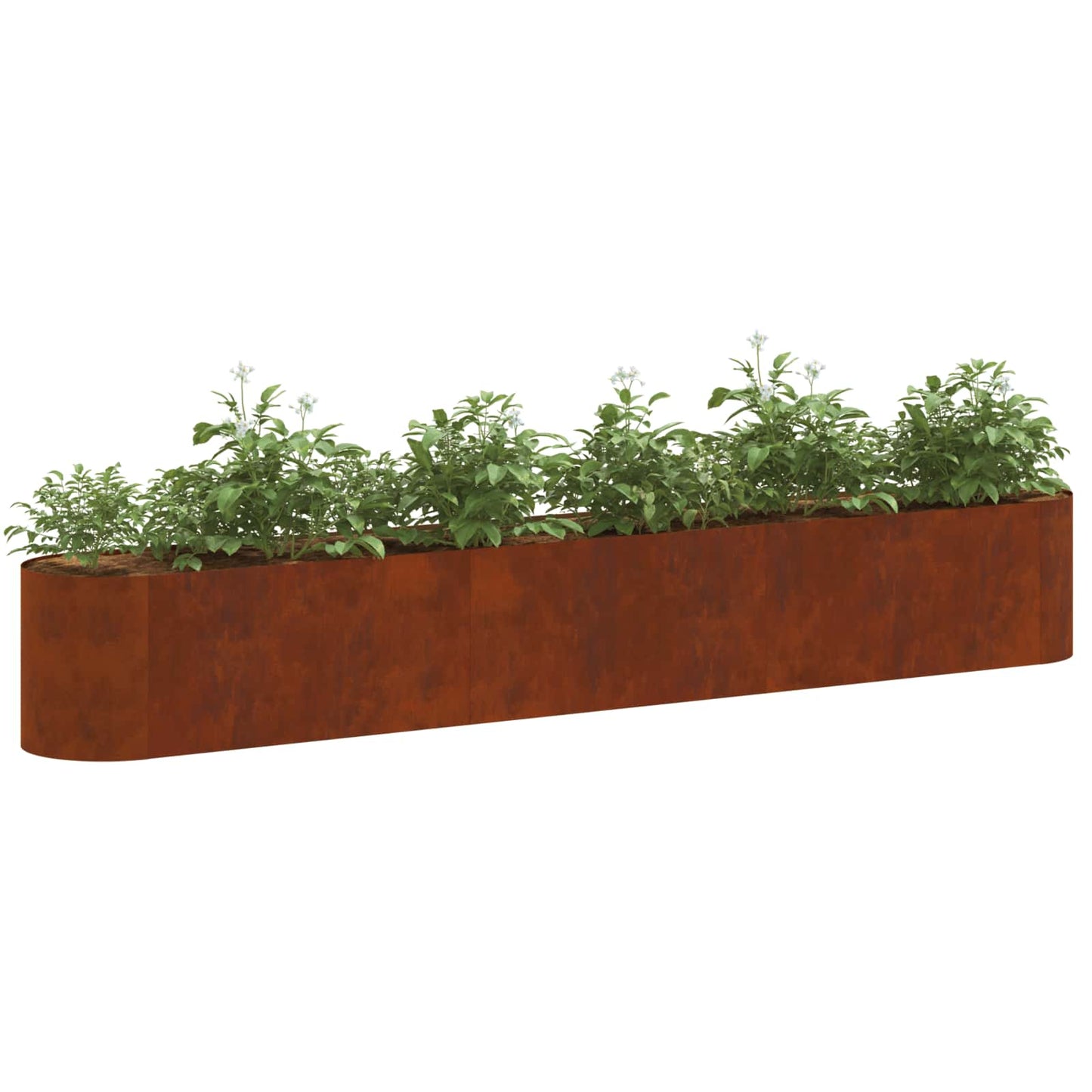 Raised Garden Bed Weathering Steel 280 x 40x 40 cm