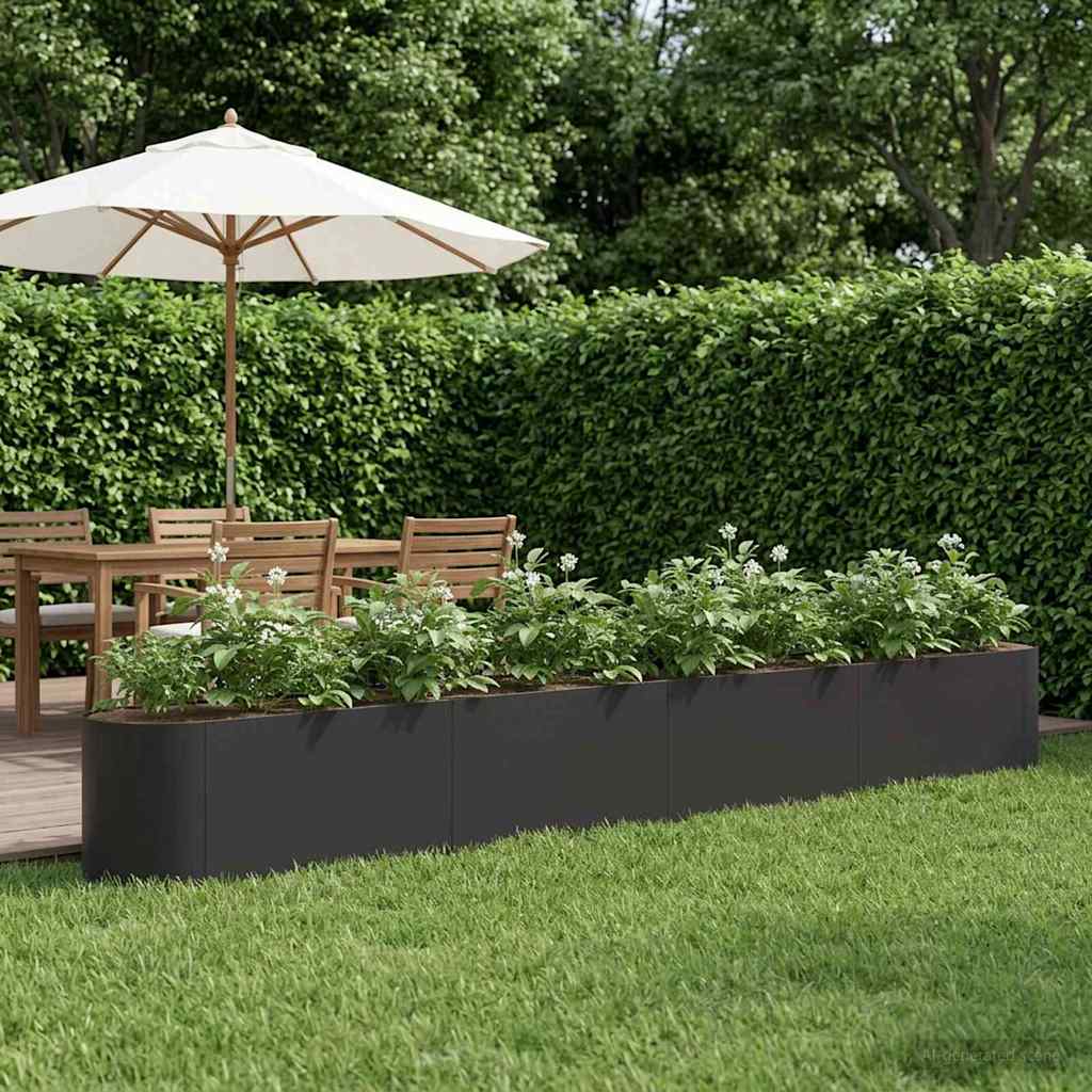 Raised Garden Bed Black 360 x 40x 40 cm