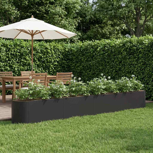 Raised Garden Bed Black 360 x 40x 40 cm