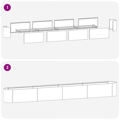 Raised Garden Bed White 360 x 40x 40 cm