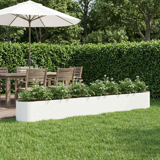 Raised Garden Bed White 360 x 40x 40 cm