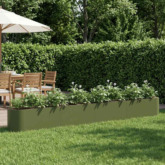 Raised Garden Bed Olive Green 360 x 40x 40 cm