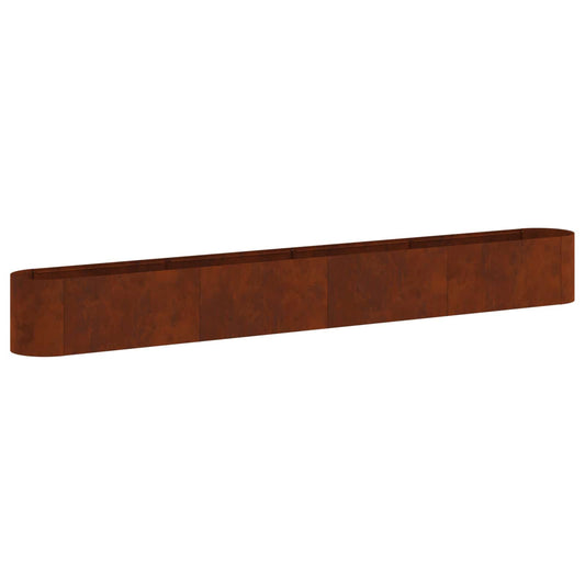 Raised Garden Bed Weathering Steel 360 x 40x 40 cm