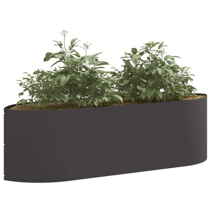 Raised Garden Bed Black 140 x 40x 40 cm Steel