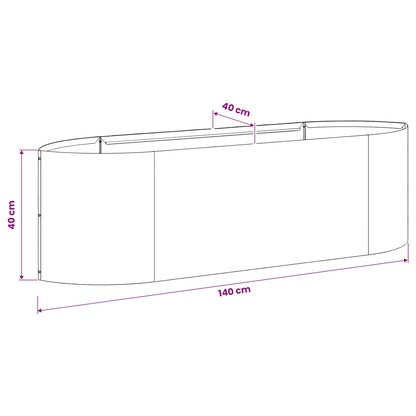 Raised Garden Bed White 140 x 40x 40 cm Steel