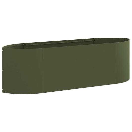 Raised Garden Bed Olive Green 140 x 40x 40 cm Steel