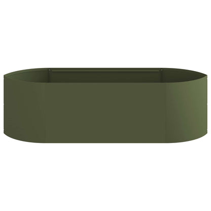 Raised Garden Bed Olive Green 140 x 40x 40 cm Steel