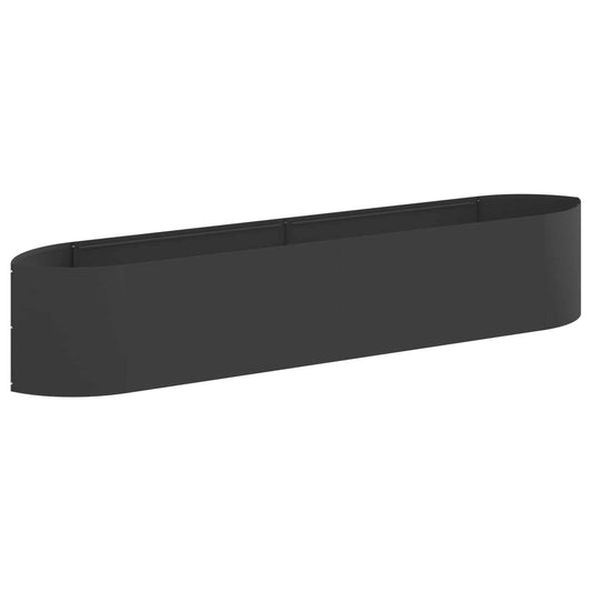 Raised Garden Bed Black 220 x 40x 40 cm Steel