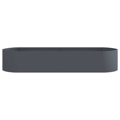 Raised Garden Bed Anthracite 220 x 40x 40 cm Steel